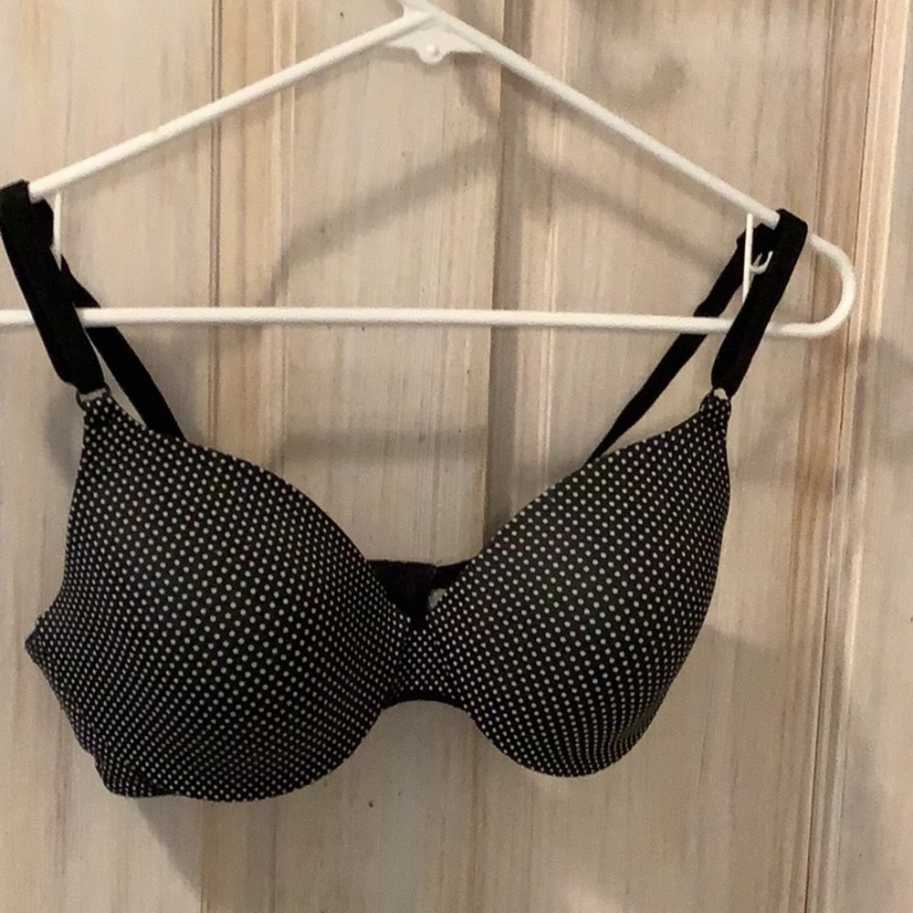 Warner's Black and White Polka Dot Bra Molded Cup Intimates